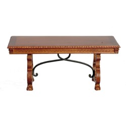 Dolls House Spanish 17th C Walnut Dining Table Miniature JBM Furniture Dolls House Spanish 17th C Walnut Dining Table Miniature JBM Furniture