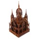 Dolls House Ornate Walnut Victorian Multi Birdcage with Bird JBM Miniature