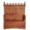 Dolls House Gothic Monks Bench Walnut Miniature JBM Furniture