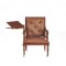 Dolls House Walnut Armchair with Writing Table JBM Miniature Furniture