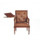 Dolls House Walnut Armchair with Writing Table JBM Miniature Furniture Dolls House Walnut Armchair with Writing Table JBM Miniature Furniture