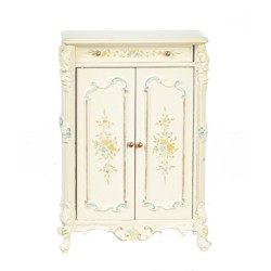 Dolls House Hand Painted White Cabinet JBM Miniature Dining Room Furniture