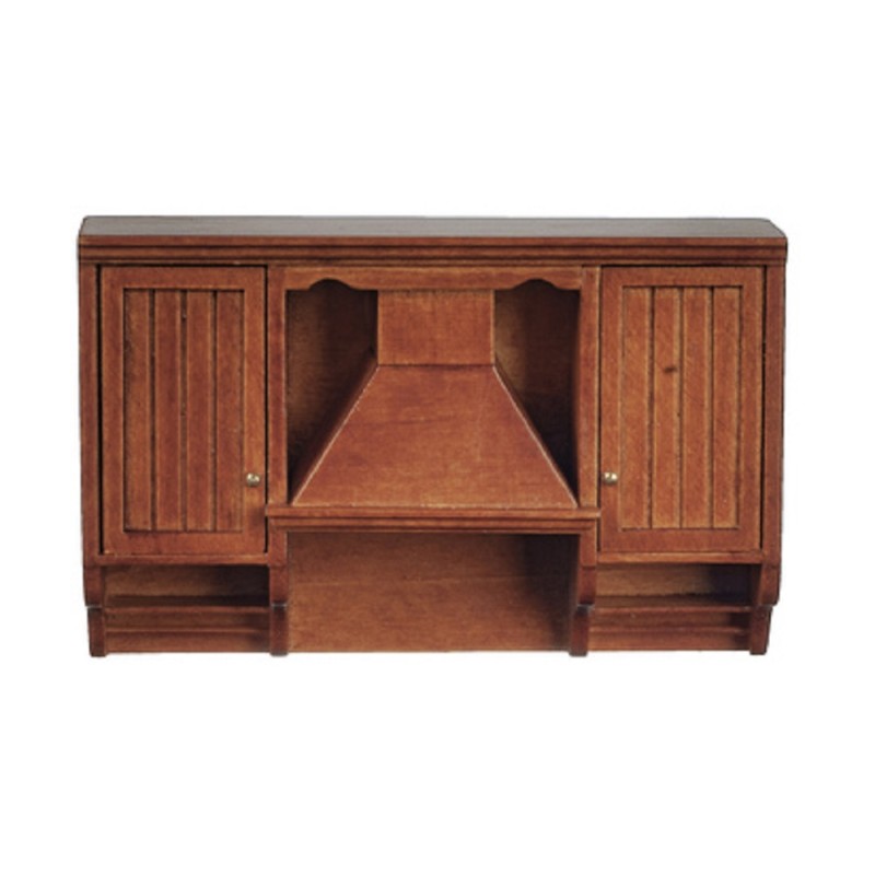 Dolls House Walnut Cooker Range Hood Unit JBM Miniature Kitchen Furniture