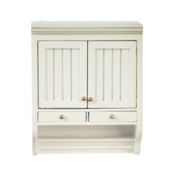 Dolls House White Wall Unit JBM Miniature Kitchen Furniture sml