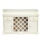 Dolls House White Breakfast Bar Kitchen Island Unit Wine Cabinet JBM Furniture