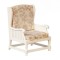 Dolls House White Wooden Armchair Shabby Chic Chair JBM Living Room Furniture