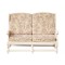 Dolls House White Wooden Setee Shabby Chic Sofa JBM Living Room Furniture