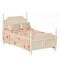 Dolls House Romantic White Single Bed JBM Miniature 1:12 Scale Bedroom Furniture