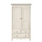 Dolls House Romantic White Wardrobe JBM Miniature Armoire 1:12 Bedroom Furniture