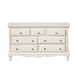 Dolls House White Summer Chest of Drawers Shabby Chic JBM Bedroom Furniture