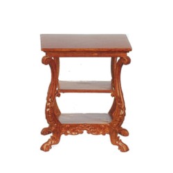 Dolls House American Side Table Walnut JBM Miniature Living Room Furniture