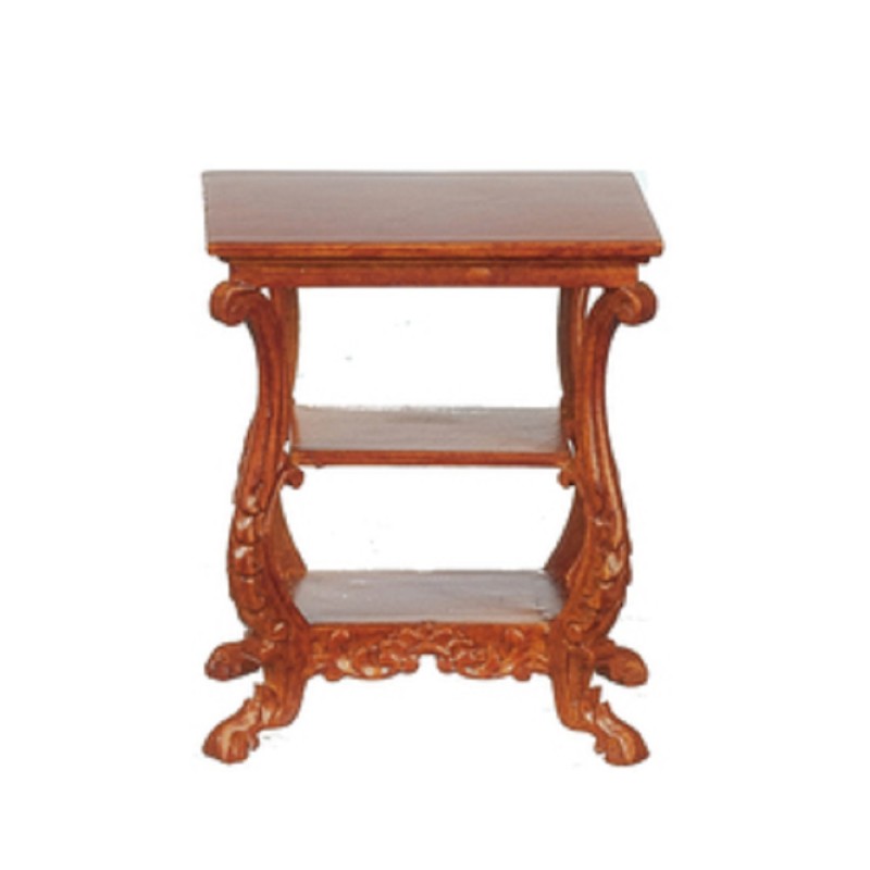 Dolls House American Side Table Walnut JBM Miniature Living Room Furniture