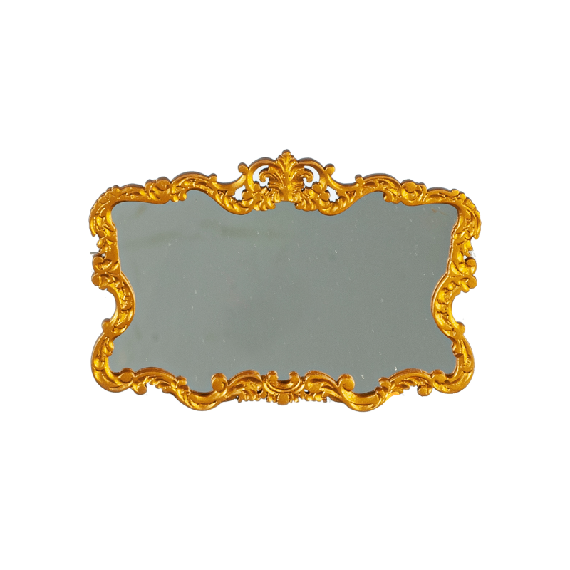 Dolls House Gold Victorian Antique Mirror JBM Miniature Wall Accessory 1:12