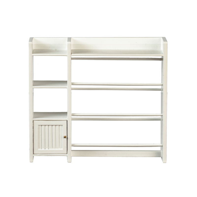Dolls House White Storage Cabinet JBM Nursery Shop Study Furniture 1:12