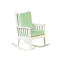 Dolls House White Rocking Chair JBM Miniature Nursery Bedroom Furniture 1:12