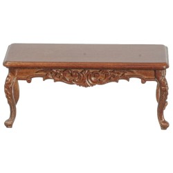 Dolls House Victorian Rectangular Coffee Table Walnut JBM Living Room Furniture