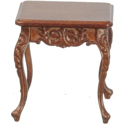 Dolls House Victorian Side Table Walnut JBM Living Room Furniture 1:12 Scale