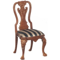 Dolls House Walnut Queen Anne Side Chair JBM Miniature Dining Room Furniture Dolls House Walnut Queen Anne Side Chair JBM Miniature Dining Room Furniture