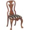 Dolls House Walnut Queen Anne Side Chair JBM Miniature Dining Room Furniture