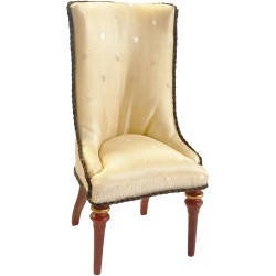 Dolls House Mahogany High Back Side Chair JBM Miniature Dining Room Furniture Dolls House Mahogany High Back Side Chair JBM Miniature Dining Room Furniture