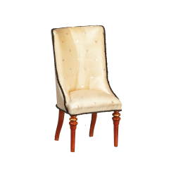 Dolls House Walnut High Back Side Chair JBM Miniature Dining Room Furniture Dolls House Walnut High Back Side Chair JBM Miniature Dining Room Furniture