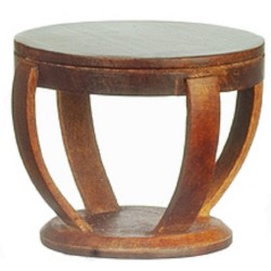 Dolls House Art Deco Coffee Table Miniature JBM Walnut Living Room Furniture