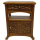 Dolls House Art Nouveau Bedside Table Miniature JBM Walnut Bedroom Furniture