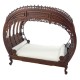 Dolls House Medium Walnut Victorian Chippendale Double Bed JBM 1:12 Furniture