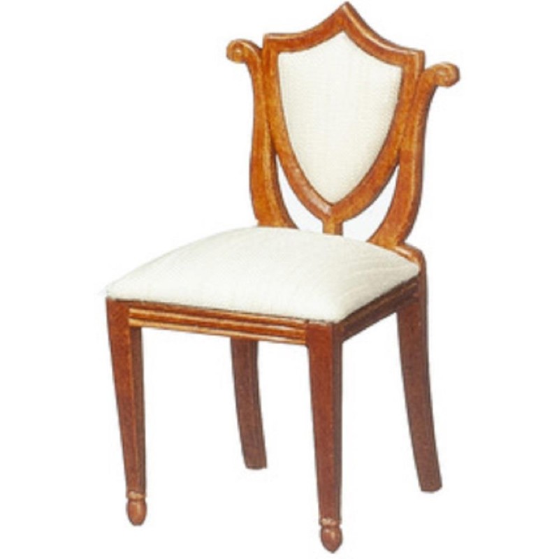 Dolls House Edwardian Shield Dressing Table Chair JBM Walnut Bedroom Furniture
