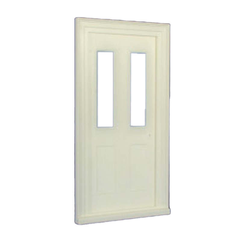 Dolls House White Plastic Victorian Front Door Glass Panels 1:12 DIY Builders