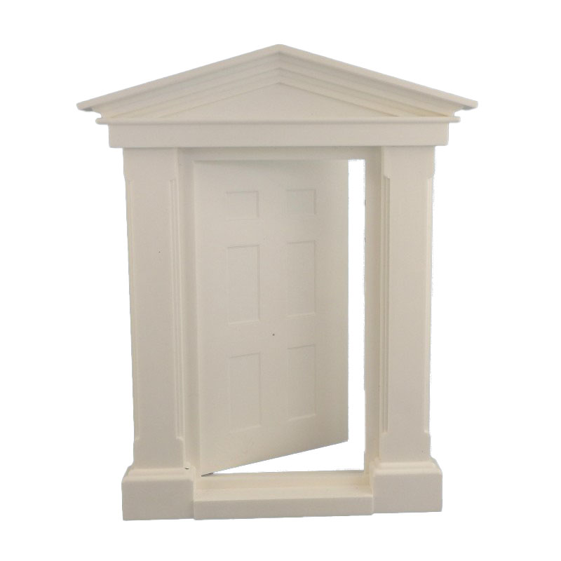 Dolls House White Plastic Georgian Front External Door 1:12 Scale DIY Builders