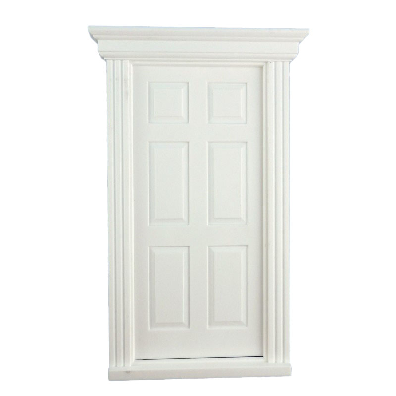 Dolls House White Plastic 6 Panel Georgian Door 1:12 Scale DIY Builders