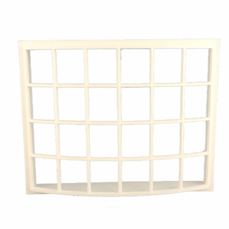 Dolls House White Plastic Georgian Bay Bow Window 24 Pane 1:12 DIY Builders