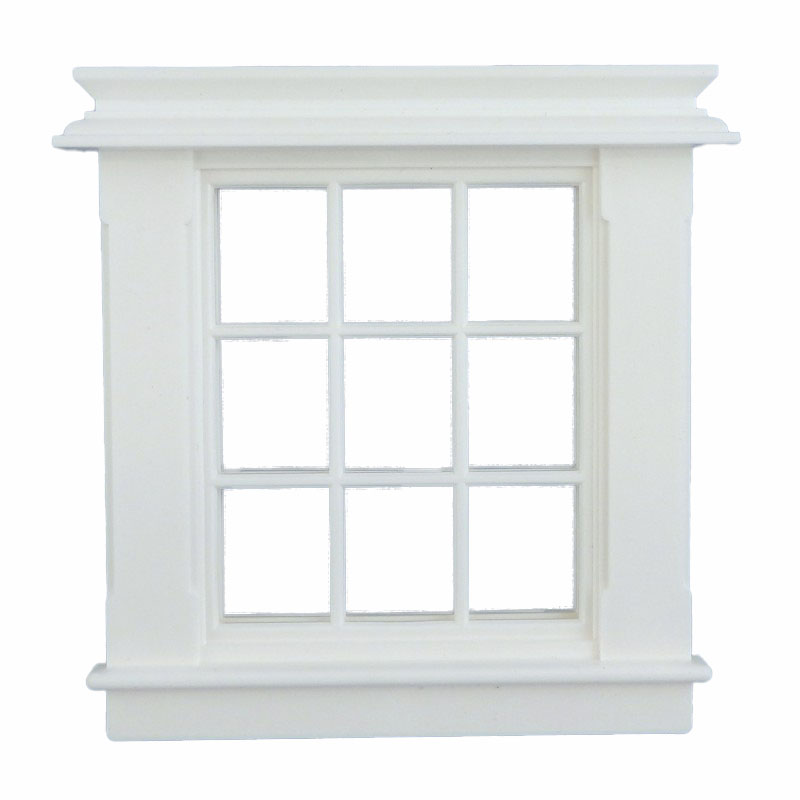 Dolls House Miniature White Plastic Georgian Window Frame 9 Pane DIY Builders