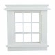 Dolls House Miniature White Plastic Georgian Window Frame 9 Pane DIY Builders