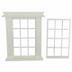 Dolls House Miniature White Plastic Georgian Window Frame 12 Pane DIY Builders