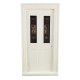 Dolls House White Plastic Victorian Front Door with Stained Glass Panels 1:12 Dolls House White Plastic Victorian Front Door with Stained Glass Panels 1:12