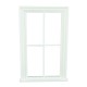 Dolls House Miniature White Plastic Victorian Window Frame 4 Pane DIY Builders