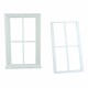 Dolls House Miniature White Plastic Victorian Window Frame 4 Pane DIY Builders