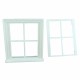 Dolls House White Plastic Victorian Window Frame 4 Pane Miniature  DIY Builders