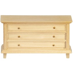 Dolls House Bare Wood Country Chest of Drawers JBM Miniature Bedroom Furniture