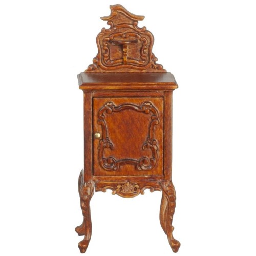 Dolls House Victorian Walnut Bedside Table Nightstand JBM