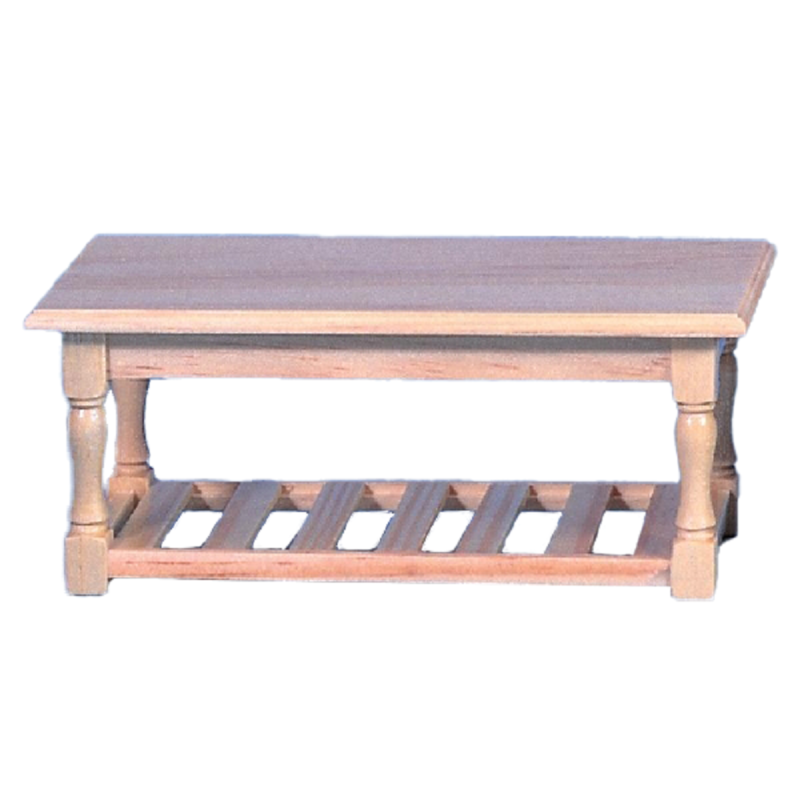 Dolls House Bare Wood Refectory Kitchen Table Miniature Unfinished Furniture