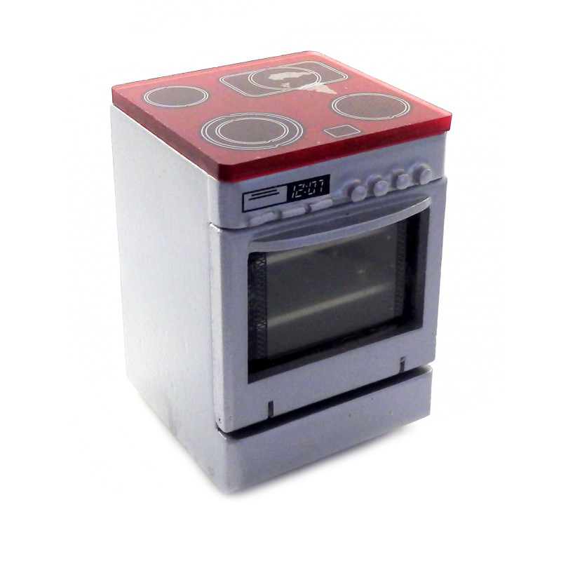 Dolls House Modern Silver Cooker Stove Small Miniature Kitchen Furniture