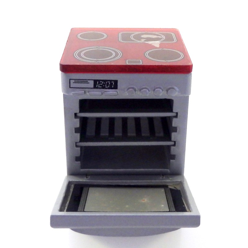 Dolls House Modern Silver Cooker Stove Small Miniature Kitchen Furniture