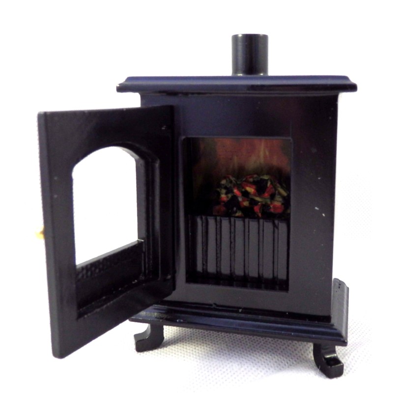 Wood Burning Stove Log Burner 1:12 Scale Furniture | Melody Jane Dolls ...