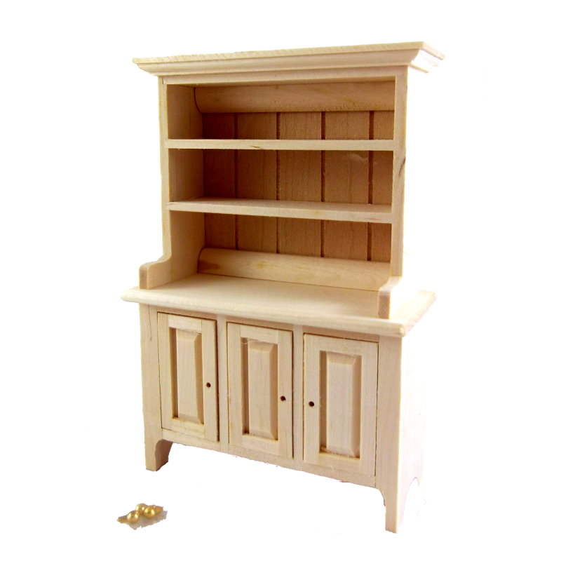 Dolls House Bare Wood Dresser Miniature Unfinished Kitchen Dining Room Furniture