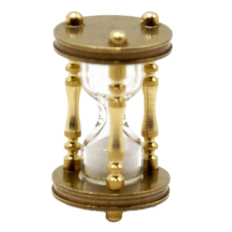 Dolls House Brass Hourglass Sand Timer Miniature Kitchen Accessory 1:12