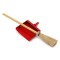 Dolls House Red Dustpan & Brush Besom Broom Miniature Kitchen Cleaning Accessory