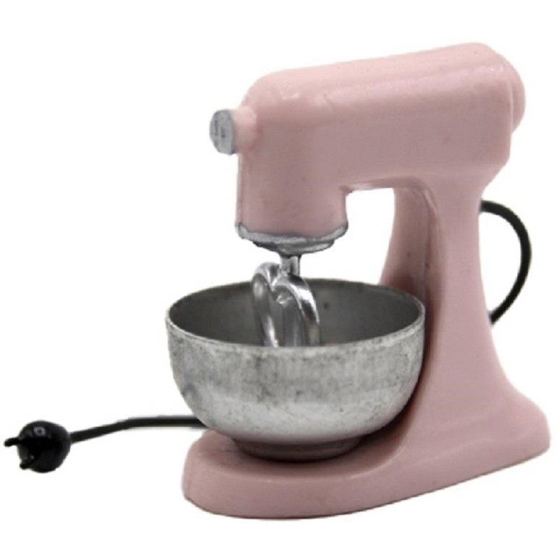 Dolls House Pink Food Mixer Modern Miniature Kitchen Accessory 1:12 Scale